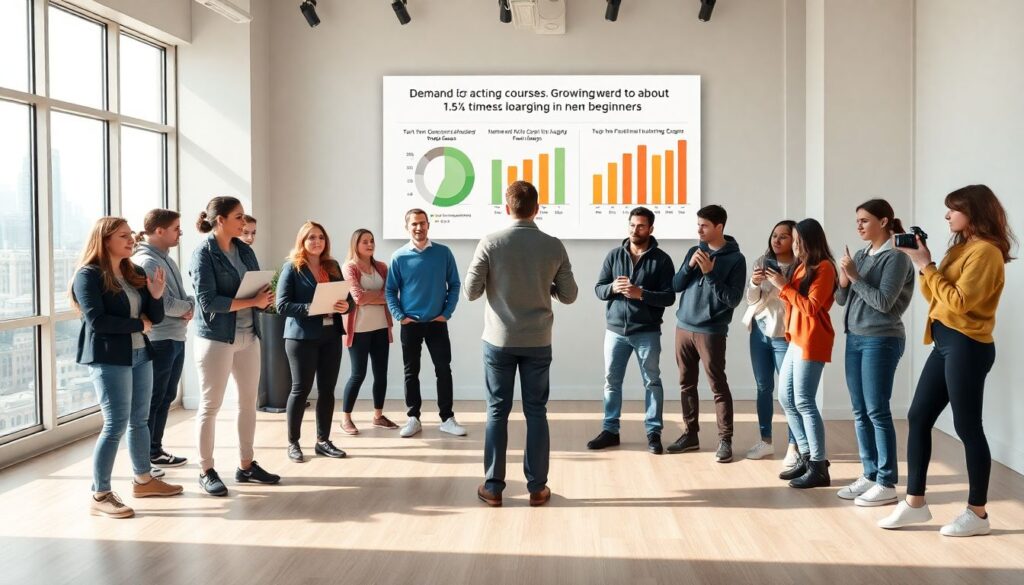 Актеры и их наставники в школе сцены - иллюстрация