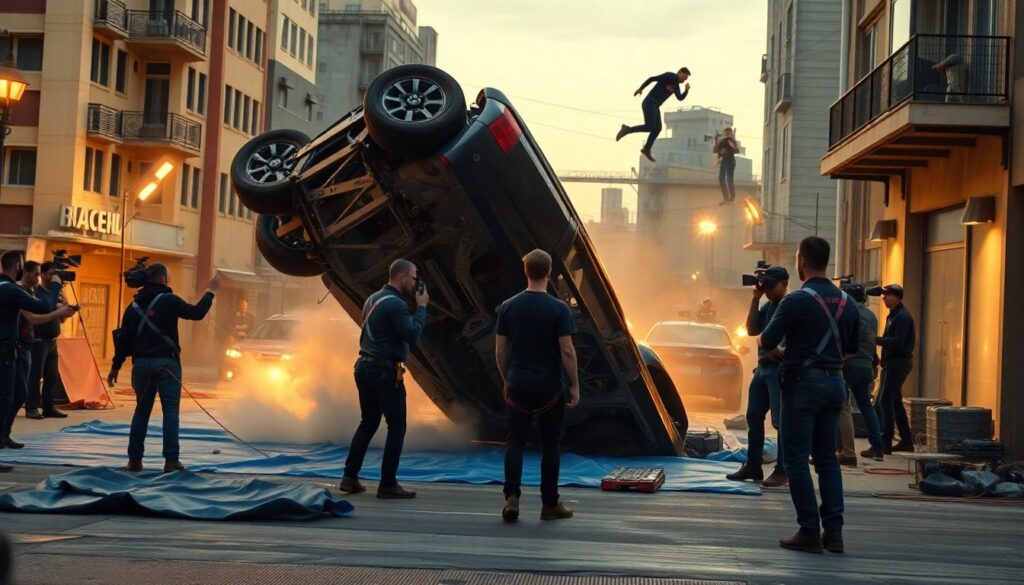 Как снимаются трюки: безопасность на площадке - иллюстрация