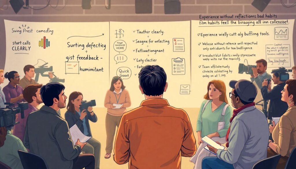 Динамика взаимоотношений в съемочной группе - иллюстрация