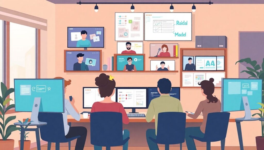 За кадром мультфильмов и анимационных проектов - иллюстрация