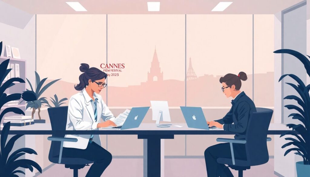 За кулисами крупных киносъемок и фестивалей - иллюстрация