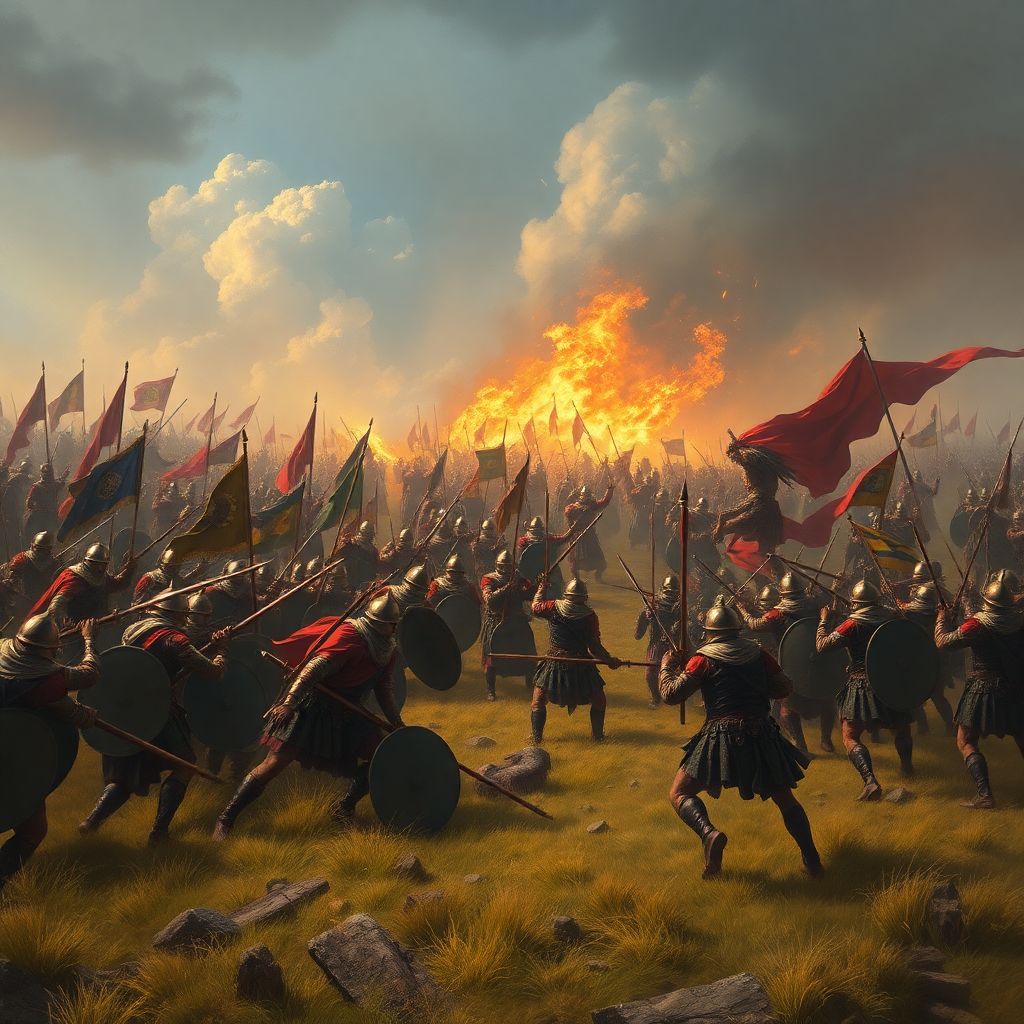 Истории участия в крупных битвах и эпичных схватках героев и воинов