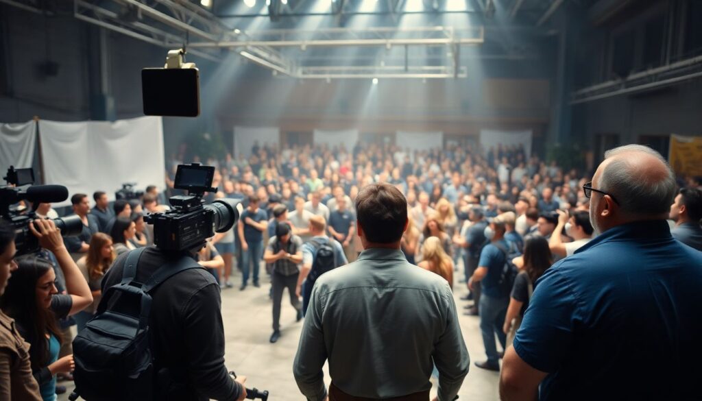 Как снимаются сцены с массовкой и хореографией - иллюстрация