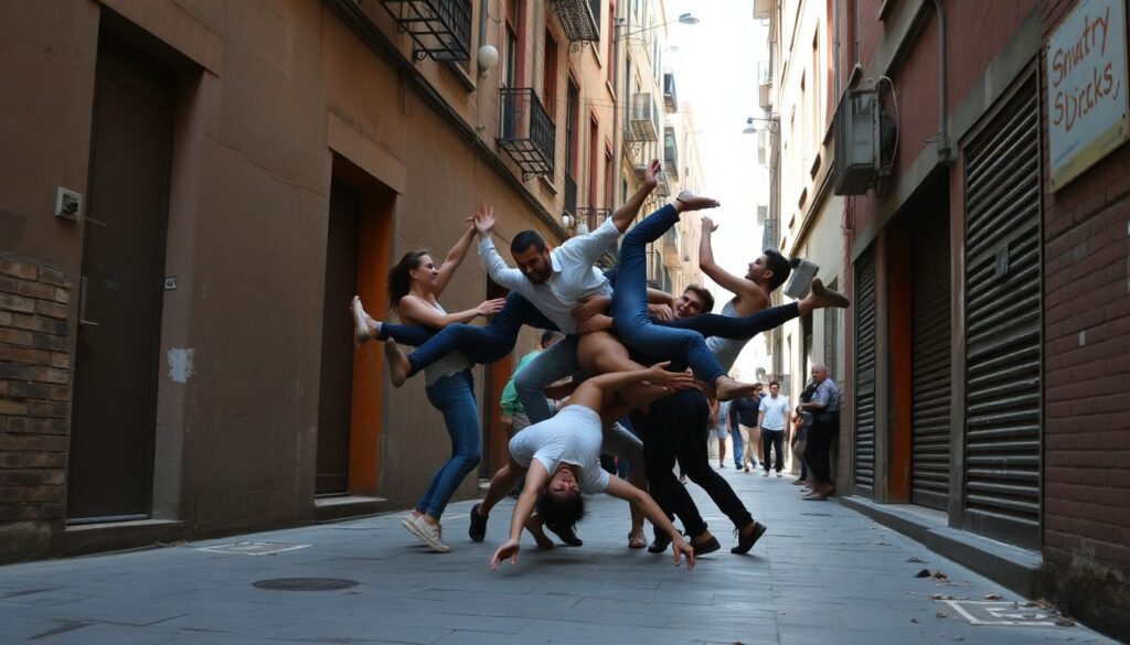 Как снимаются сцены с массовкой и хореографией - иллюстрация